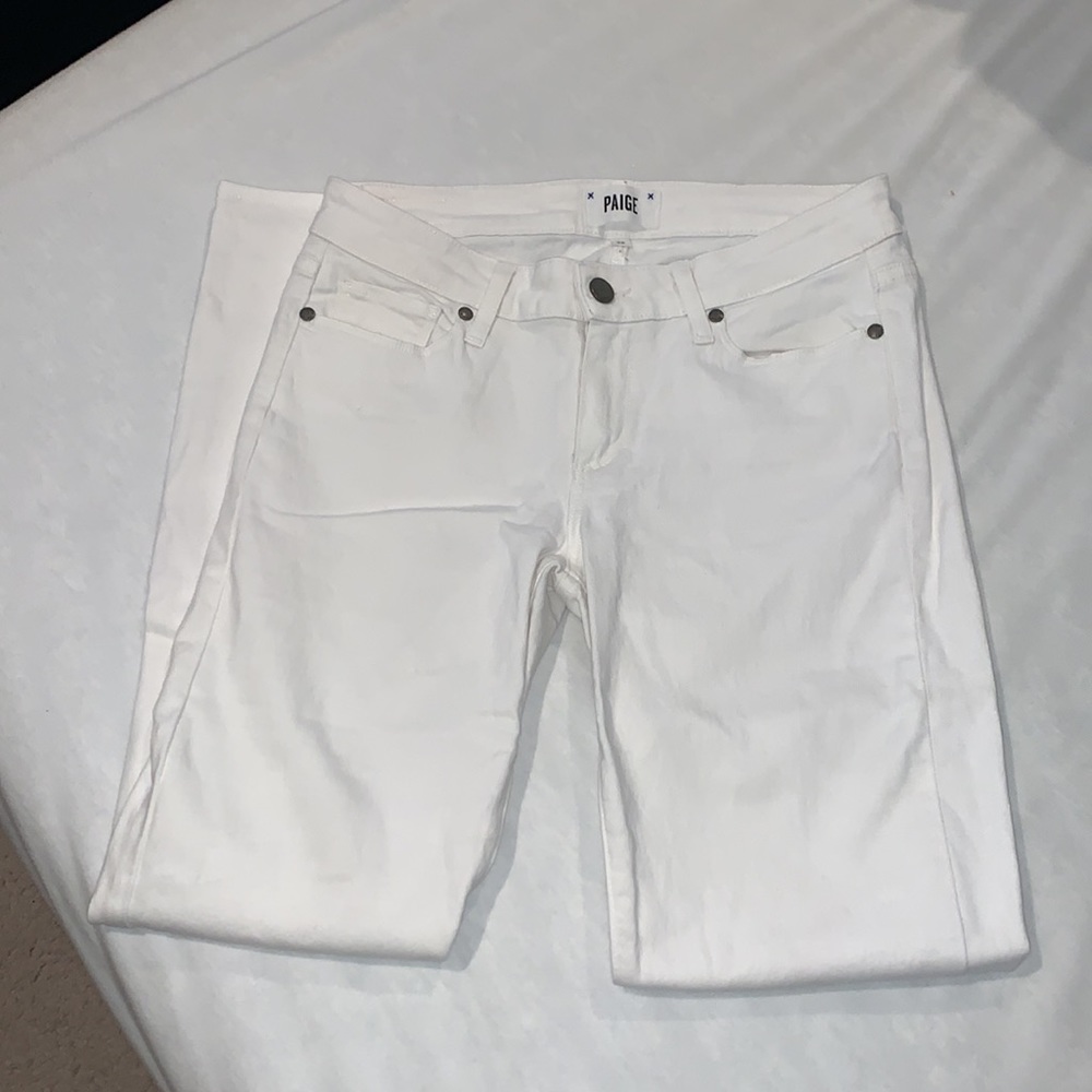 Paige Kylie Crop White Jeans - Picture 3 of 4